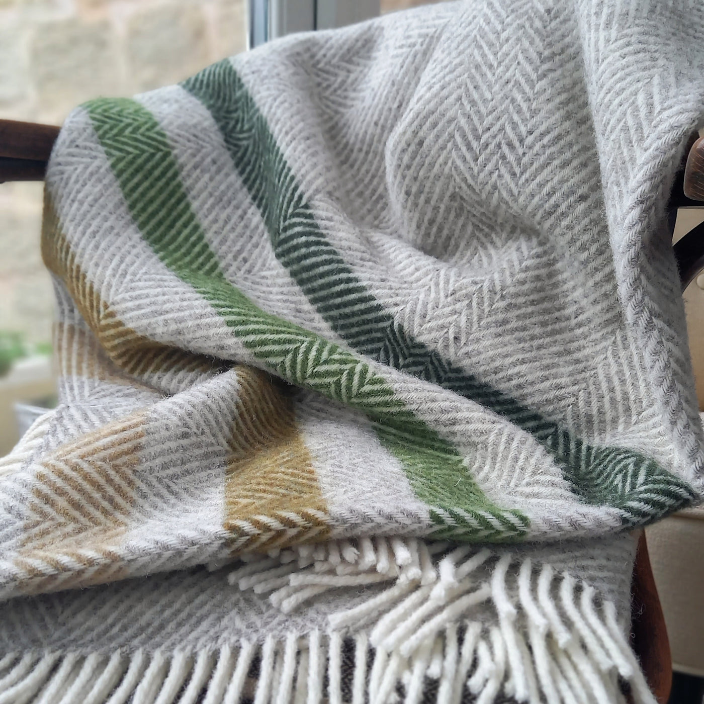 The Grassland Shetland wool throw