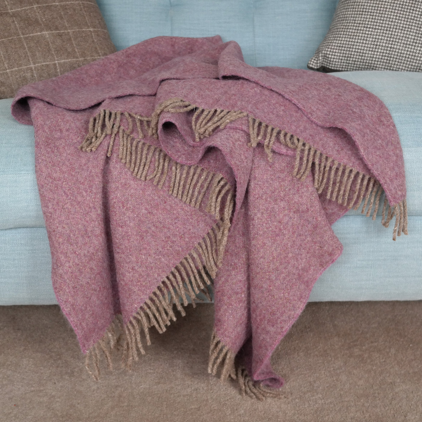 The Orchard fruits Shetland wool throw