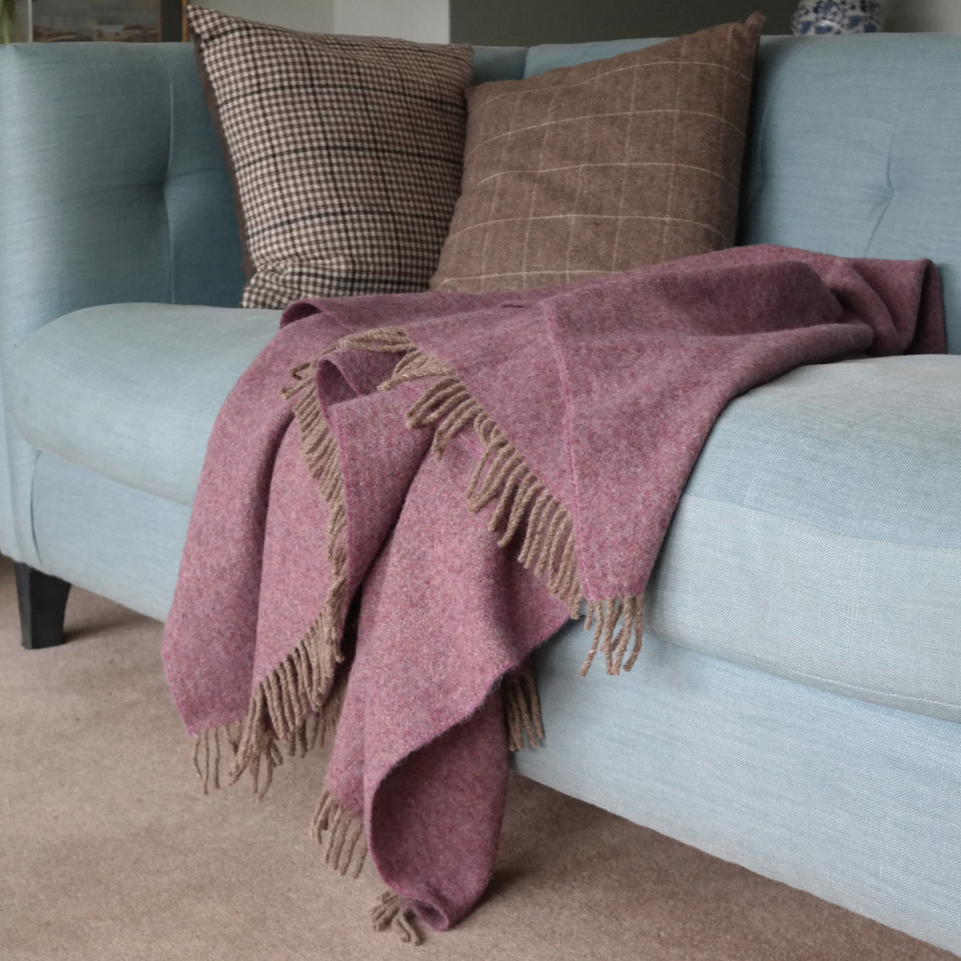 The Orchard fruits Shetland wool throw