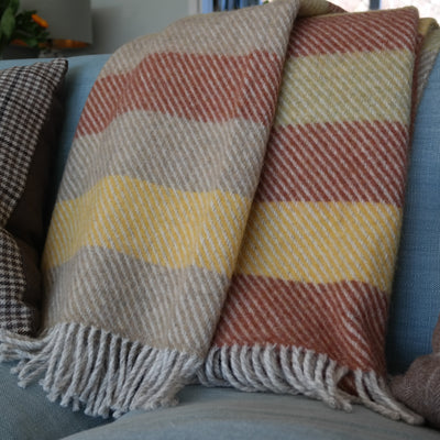 The Autumn walk Shetland wool throw