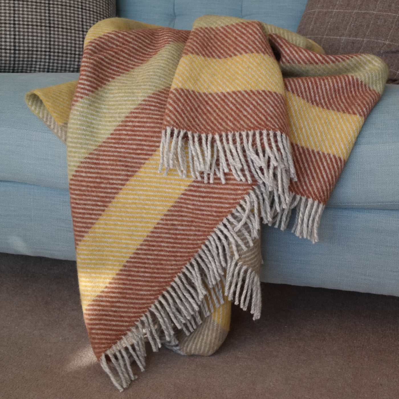 The Autumn walk Shetland wool throw