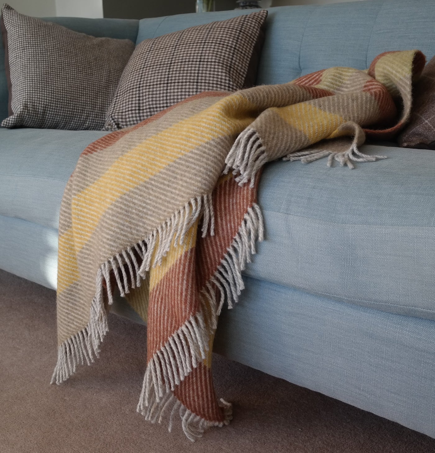 The Autumn walk Shetland wool throw