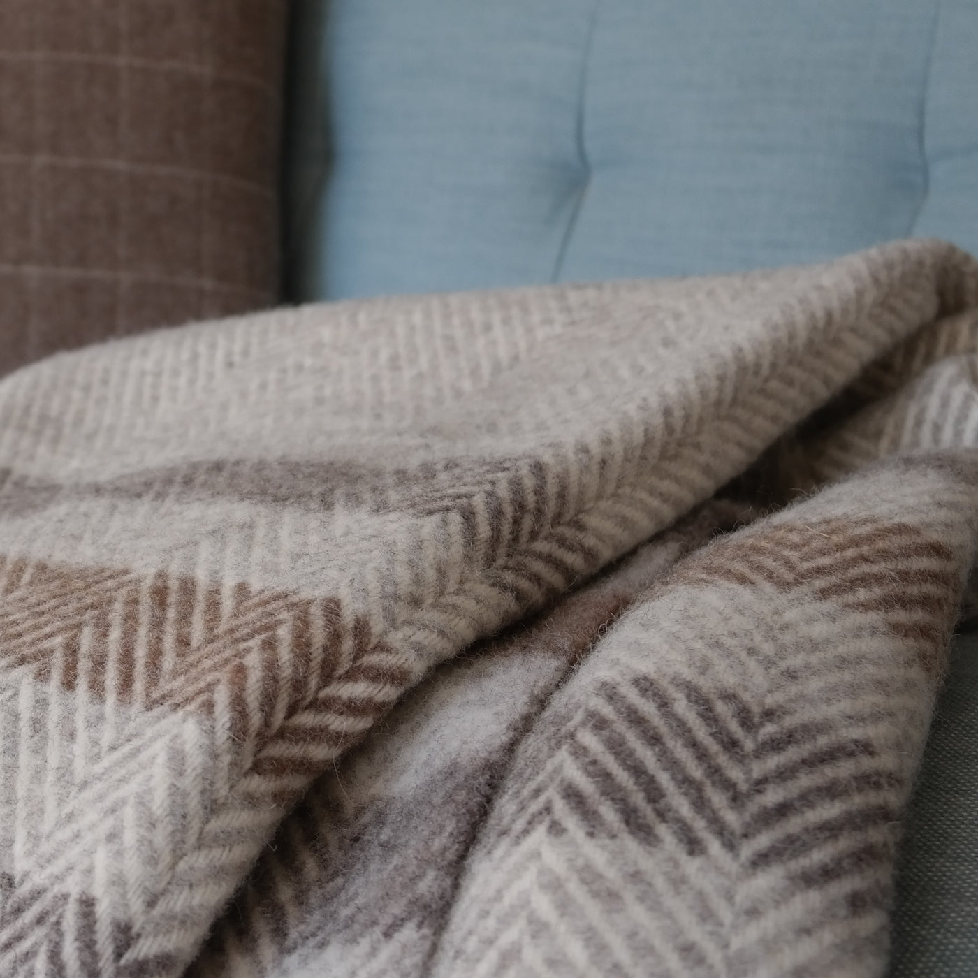 The Winter coast Shetland wool throw