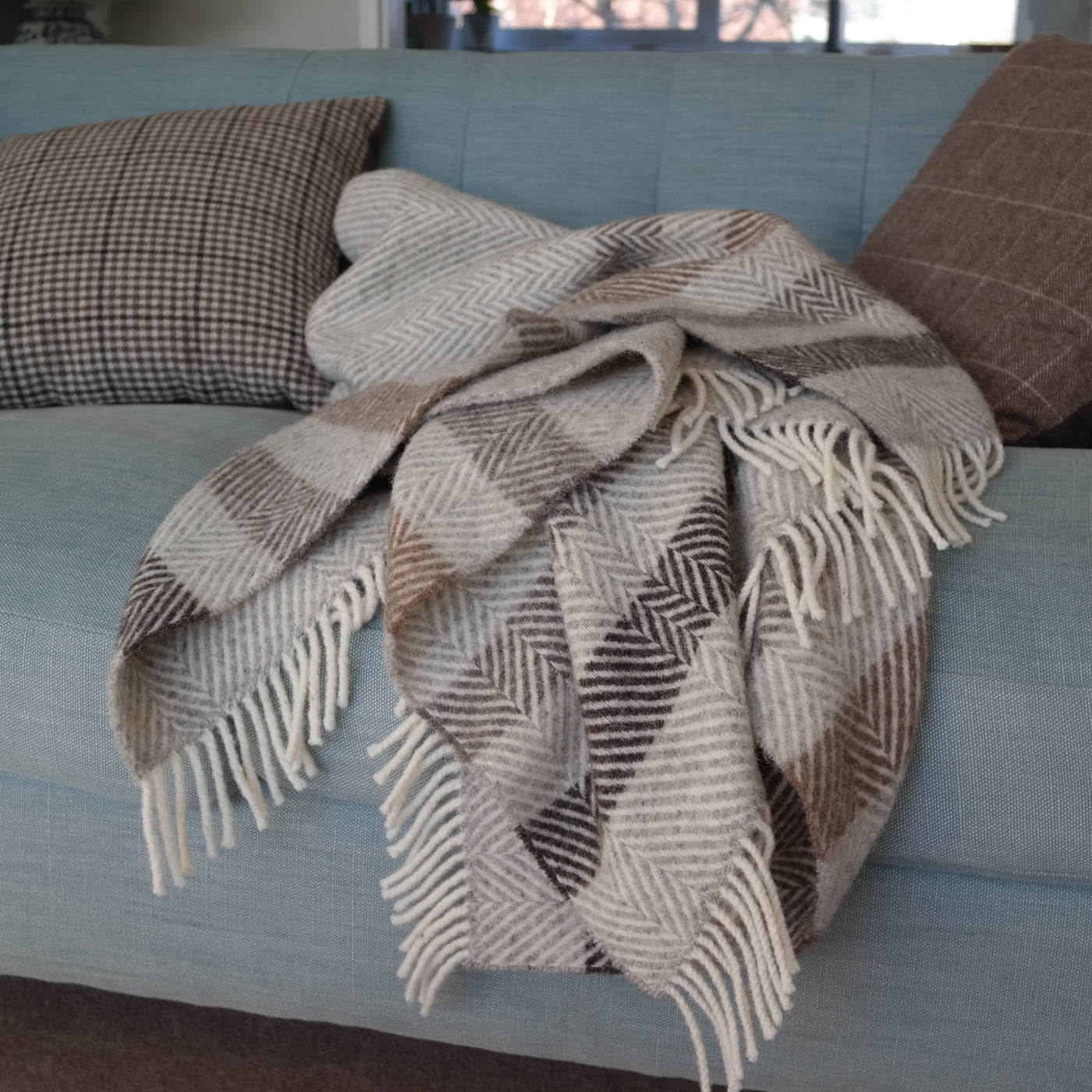 The Winter coast Shetland wool throw