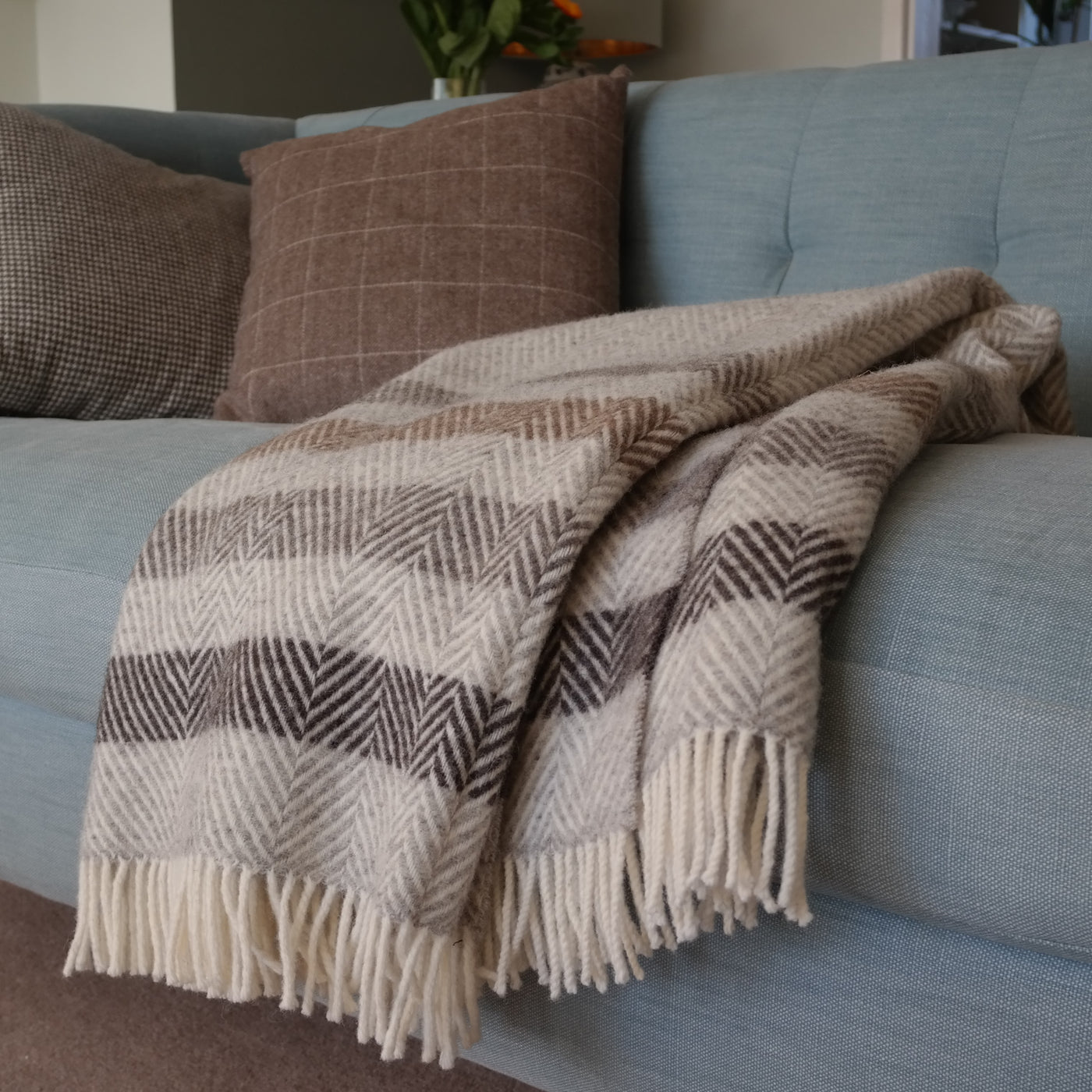 The Winter coast Shetland wool throw