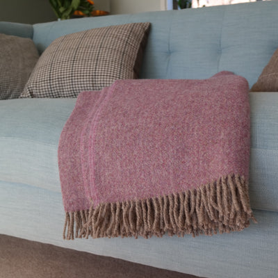 The Orchard fruits Shetland wool throw