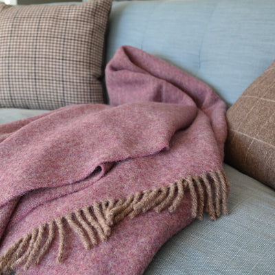 The Orchard fruits Shetland wool throw