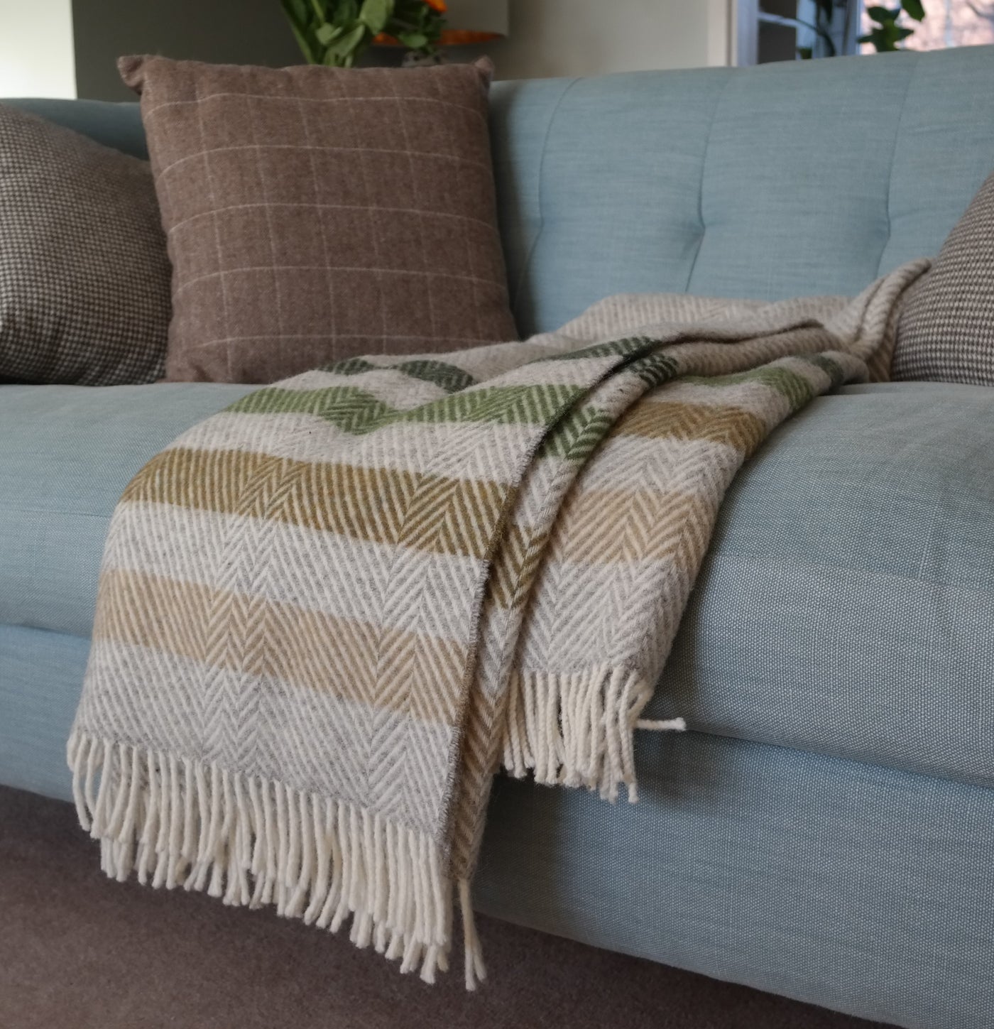 The Grassland Shetland wool throw